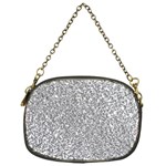 Silver Glitter Texture, Light Creative Background Chain Purse (One Side)