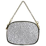 Silver Glitter Texture, Light Creative Background Chain Purse (Two Sides)