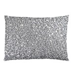 Silver Glitter Texture, Light Creative Background Pillow Case