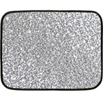 Silver Glitter Texture, Light Creative Background Fleece Blanket (Mini)