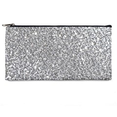 Silver Glitter Texture, Light Creative Background Pencil Case from ArtsNow.com Front