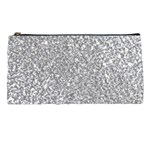 Silver Glitter Texture, Light Creative Background Pencil Case