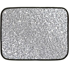 Silver Glitter Texture, Light Creative Background Two Sides Fleece Blanket (Mini) from ArtsNow.com 35 x27  Blanket Front