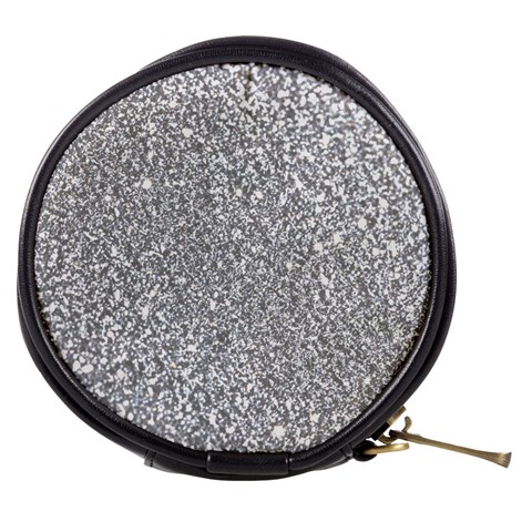 Silver Glitter Texture, Light Creative Background Mini Makeup Bag from ArtsNow.com Front