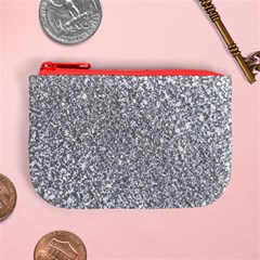 Silver Glitter Texture, Light Creative Background Mini Coin Purse from ArtsNow.com Front