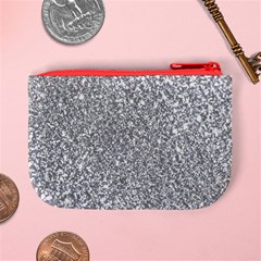 Silver Glitter Texture, Light Creative Background Mini Coin Purse from ArtsNow.com Back