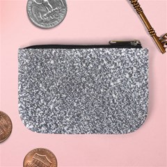 Silver Glitter Texture, Light Creative Background Mini Coin Purse from ArtsNow.com Back