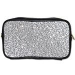 Silver Glitter Texture, Light Creative Background Toiletries Bag (One Side)