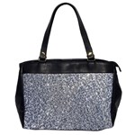 Silver Glitter Texture, Light Creative Background Oversize Office Handbag