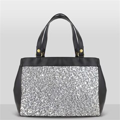 Silver Glitter Texture, Light Creative Background Oversize Office Handbag (2 Sides) from ArtsNow.com Front