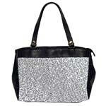 Silver Glitter Texture, Light Creative Background Oversize Office Handbag (2 Sides)