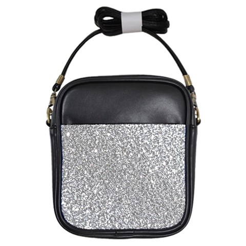 Silver Glitter Texture, Light Creative Background Girls Sling Bag from ArtsNow.com Front