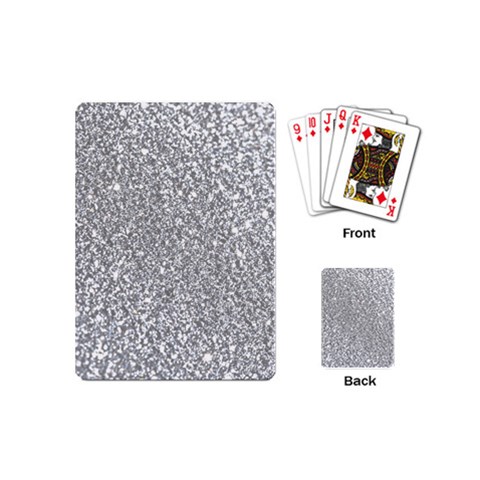 Silver Glitter Texture, Light Creative Background Playing Cards Single Design (Mini) from ArtsNow.com Back