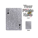 Silver Glitter Texture, Light Creative Background Playing Cards 54 Designs (Mini)