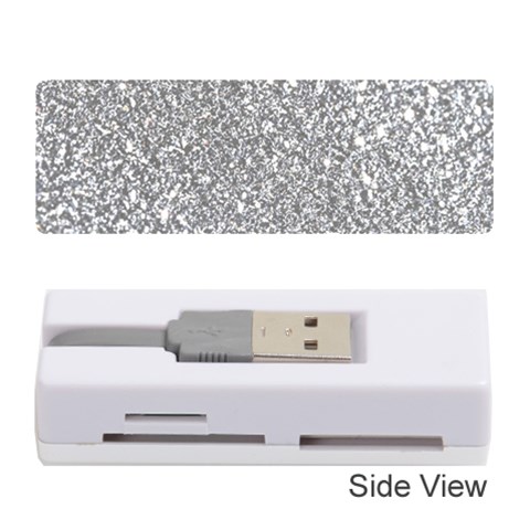 Silver Glitter Texture, Light Creative Background Memory Card Reader (Stick) from ArtsNow.com Front