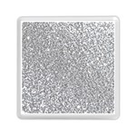 Silver Glitter Texture, Light Creative Background Memory Card Reader (Square)