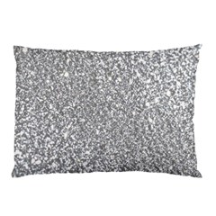 Silver Glitter Texture, Light Creative Background Pillow Case (Two Sides) from ArtsNow.com Front