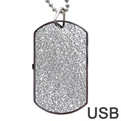 Silver Glitter Texture, Light Creative Background Dog Tag USB Flash (Two Sides) from ArtsNow.com Front