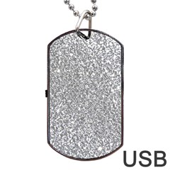 Silver Glitter Texture, Light Creative Background Dog Tag USB Flash (Two Sides) from ArtsNow.com Back