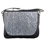 Silver Glitter Texture, Light Creative Background Messenger Bag