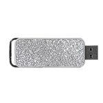 Silver Glitter Texture, Light Creative Background Portable USB Flash (One Side)