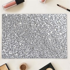 Silver Glitter Texture, Light Creative Background Cosmetic Bag (XXL) from ArtsNow.com Front