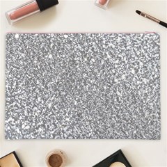 Silver Glitter Texture, Light Creative Background Cosmetic Bag (XXL) from ArtsNow.com Back