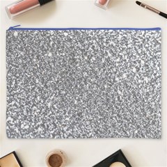 Silver Glitter Texture, Light Creative Background Cosmetic Bag (XXXL) from ArtsNow.com Front