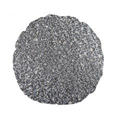 Silver Glitter Texture, Light Creative Background Standard 15  Premium Round Cushions from ArtsNow.com Front