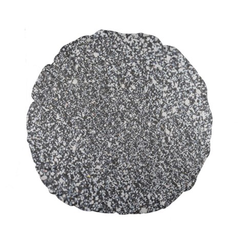 Silver Glitter Texture, Light Creative Background Standard 15  Premium Round Cushions from ArtsNow.com Back