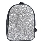 Silver Glitter Texture, Light Creative Background School Bag (XL)