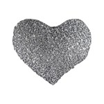 Silver Glitter Texture, Light Creative Background Standard 16  Premium Heart Shape Cushions