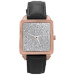 Silver Glitter Texture, Light Creative Background Rose Gold Leather Watch 