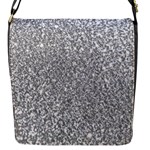 Silver Glitter Texture, Light Creative Background Flap Closure Messenger Bag (S)