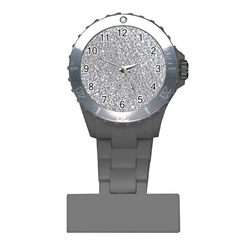 Silver Glitter Texture, Light Creative Background Plastic Nurses Watch from ArtsNow.com Front