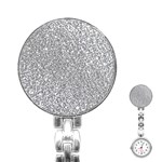 Silver Glitter Texture, Light Creative Background Stainless Steel Nurses Watch