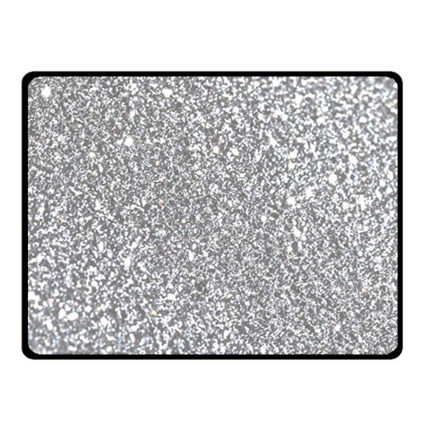 Silver Glitter Texture, Light Creative Background Two Sides Fleece Blanket (Small) from ArtsNow.com 45 x34  Blanket Back