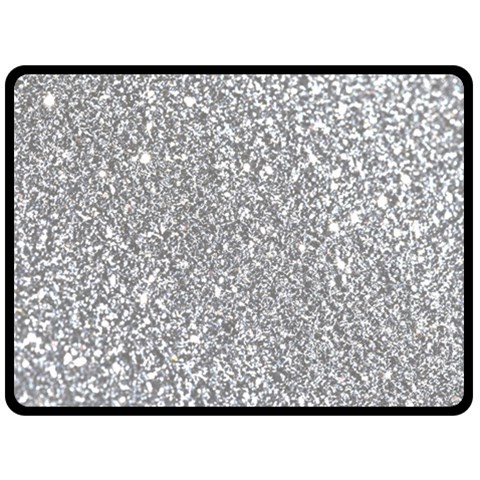 Silver Glitter Texture, Light Creative Background Two Sides Fleece Blanket (Large) from ArtsNow.com 80 x60  Blanket Front