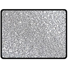 Silver Glitter Texture, Light Creative Background Two Sides Fleece Blanket (Large) from ArtsNow.com 80 x60  Blanket Front