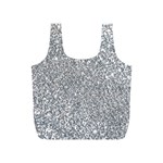 Silver Glitter Texture, Light Creative Background Full Print Recycle Bag (S)