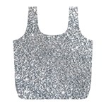 Silver Glitter Texture, Light Creative Background Full Print Recycle Bag (L)