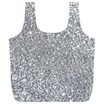 Silver Glitter Texture, Light Creative Background Full Print Recycle Bag (XL)