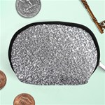 Silver Glitter Texture, Light Creative Background Accessory Pouch (Medium)