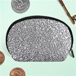 Silver Glitter Texture, Light Creative Background Accessory Pouch (Large)