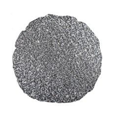 Silver Glitter Texture, Light Creative Background Standard 15  Premium Flano Round Cushions from ArtsNow.com Front