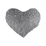 Silver Glitter Texture, Light Creative Background Standard 16  Premium Flano Heart Shape Cushions