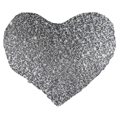 Silver Glitter Texture, Light Creative Background Large 19  Premium Flano Heart Shape Cushions from ArtsNow.com Back