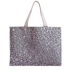 Silver Glitter Texture, Light Creative Background Zipper Mini Tote Bag from ArtsNow.com Front