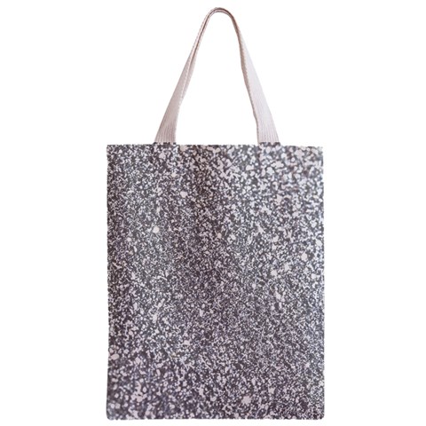 Silver Glitter Texture, Light Creative Background Zipper Classic Tote Bag from ArtsNow.com Front