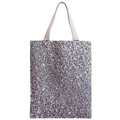 Silver Glitter Texture, Light Creative Background Zipper Classic Tote Bag from ArtsNow.com Front